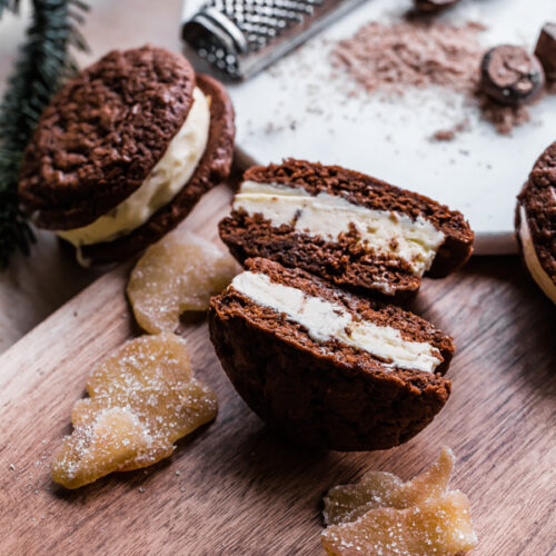 Gingerbread and Eggnog Ice Cream Cookie Sandwiches A Beautiful Plate