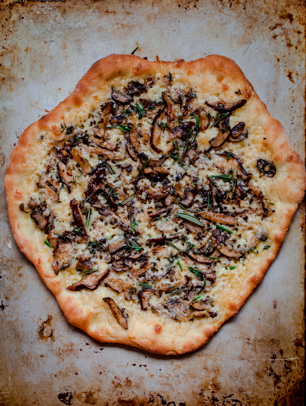 mushroompizzawithhavarticheesefreshherbsandtruffleoil6075 A Beautiful Plate