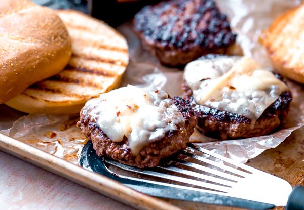 Southwest Burgers with Pepper Jack Cheese and Avocado Salsa