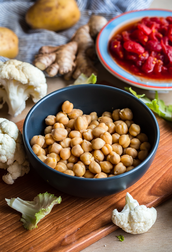 Vegan Cauliflower Potato And Chickpea Curry A Beautiful Plate