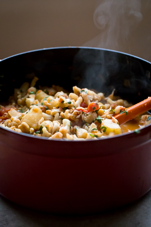 Vegan Cauliflower Potato And Chickpea Curry A Beautiful Plate