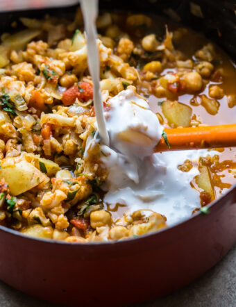 Simple Cauliflower, Potato, and Chickpea Curry