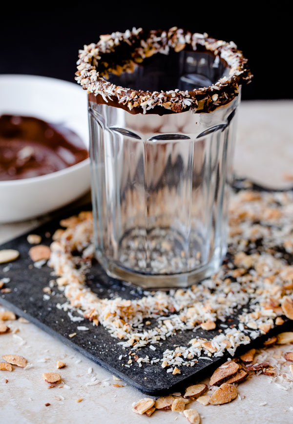 Healthy Almond Joy Smoothie. Vegan, gluten-free, and delicious!