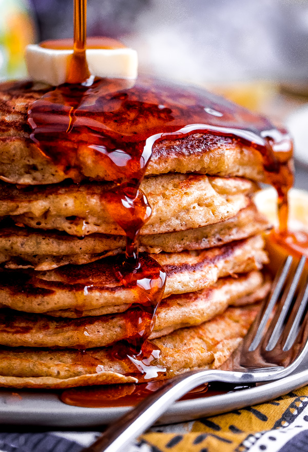 Lemon Chia Whole Wheat Pancakes