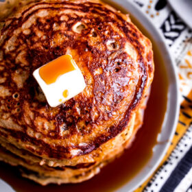 Lemon Chia Whole Wheat Pancakes