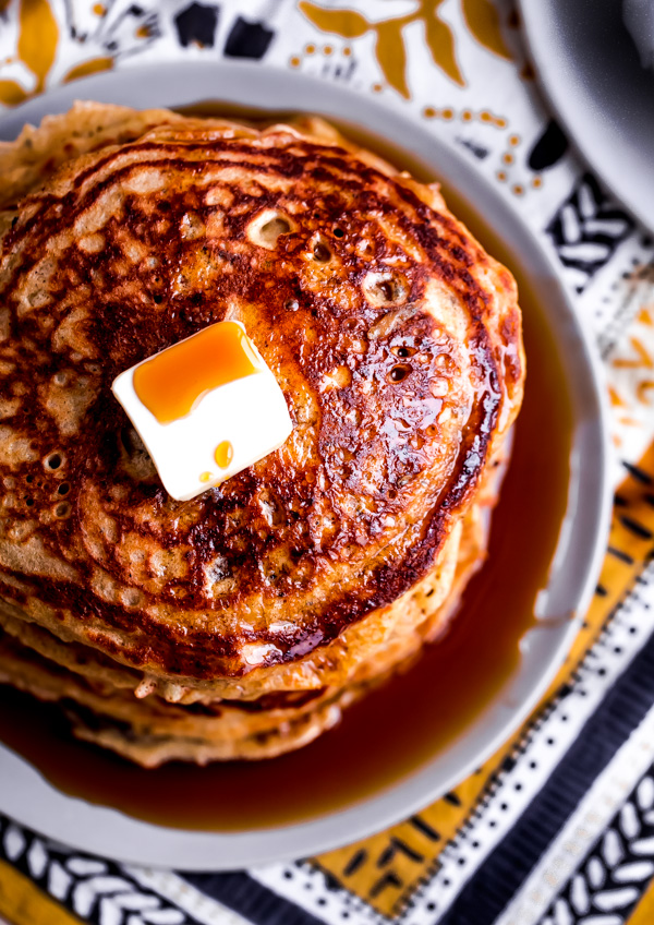 Lemon Chia Whole Wheat Pancakes