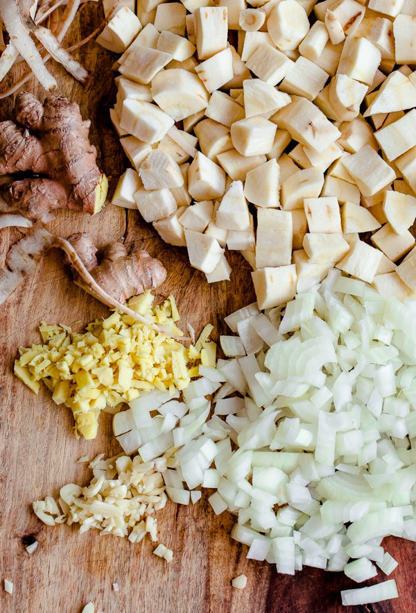 Parsnip and Ginger Soup Ingredients