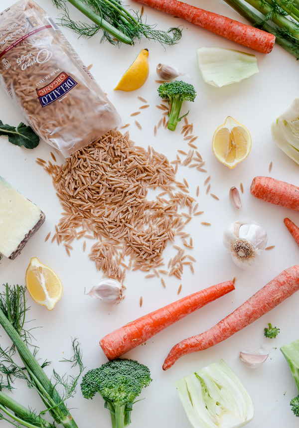 Roasted Vegetable Orzo Salad Ingredients