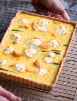 Spring Asparagus and Goat Cheese Quiche