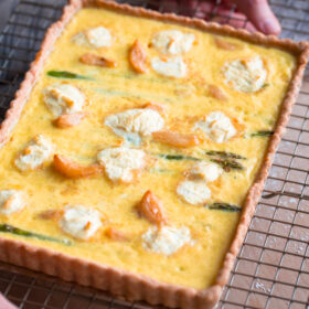 Spring Asparagus and Goat Cheese Quiche