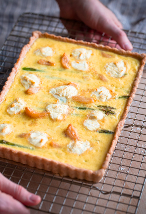 Spring Asparagus and Goat Cheese Quiche