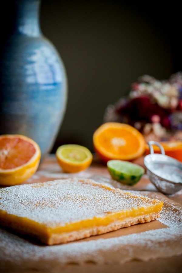 Four Citrus Coconut Shortbread Bars