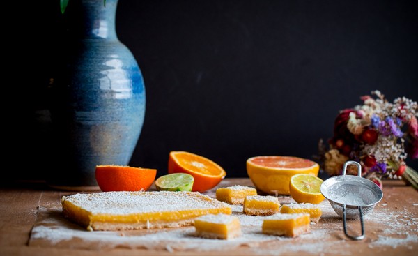 Four Citrus Coconut Shortbread Bars