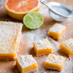 Four Citrus Coconut Shortbread Bars