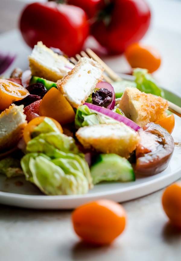 Greek Salad with Crispy Feta