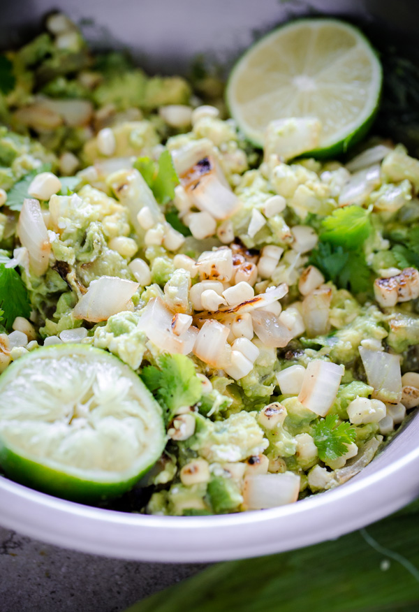 Grilled Corn and Poblano Guacamole - A Beautiful Plate