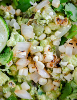 Grilled Corn and Poblano Guacamole