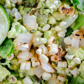 Grilled Corn and Poblano Guacamole