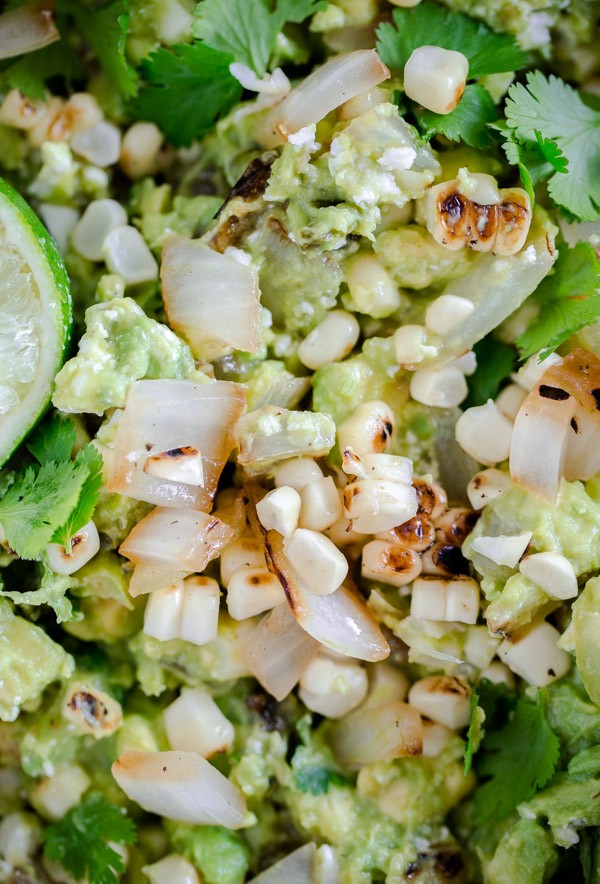 Grilled Corn and Poblano Guacamole