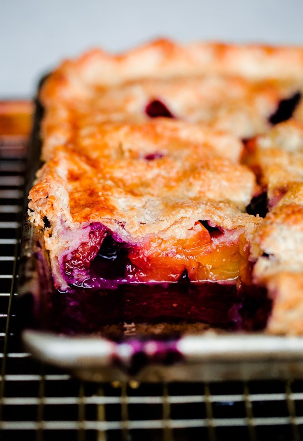 Blueberry Peach Slab Pie