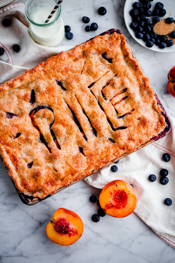 Blueberry Peach Slab Pie