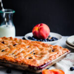 Blueberry Peach Slab Pie. The ultimate summer dessert!