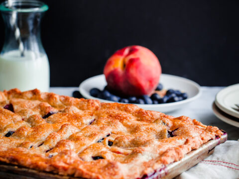 Blueberry Peach Slab Pie A Beautiful Plate