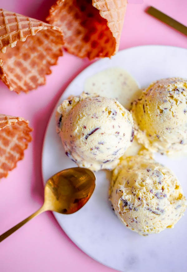 Olive Oil Stracciatella Ice Cream