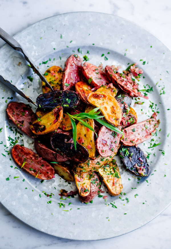 Roasted Fingerling Potatoes with Tarragon Butter 