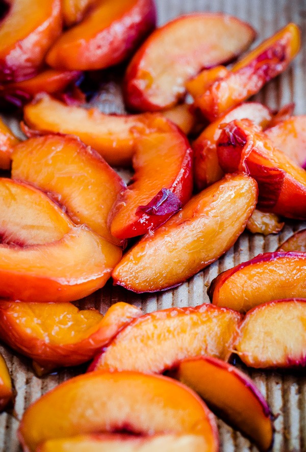Maple Syrup Roasted Peaches