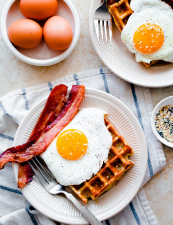 Everything Bagel Breakfast Waffles