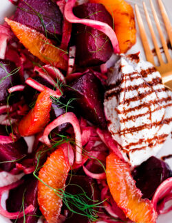 Roasted Beet Salad with Whipped Ricotta, Fennel, and Orange