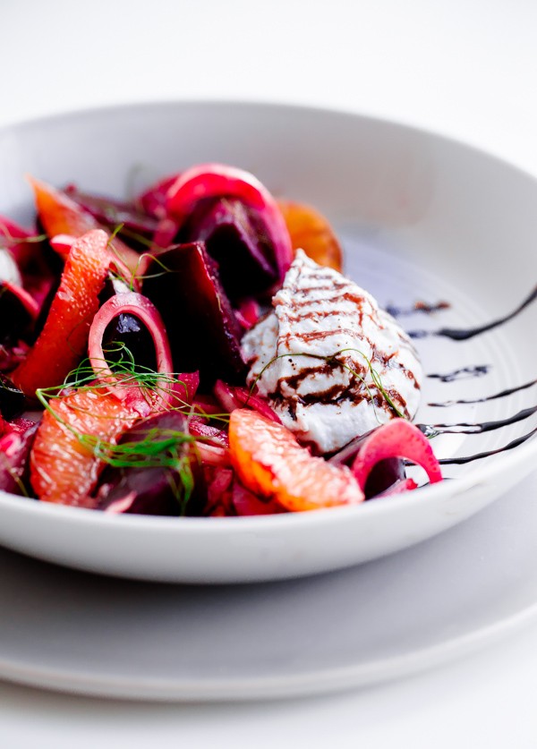 Roasted Beet Salad with Whipped Ricotta, Fennel, and Orange