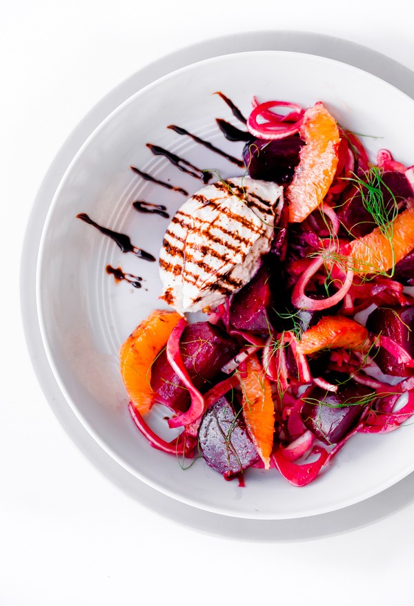 Roasted Beet Salad with Whipped Ricotta, Fennel, and Orange