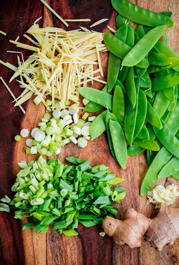 15 Minute Shrimp and Snow Pea Stir Fry Ingredients