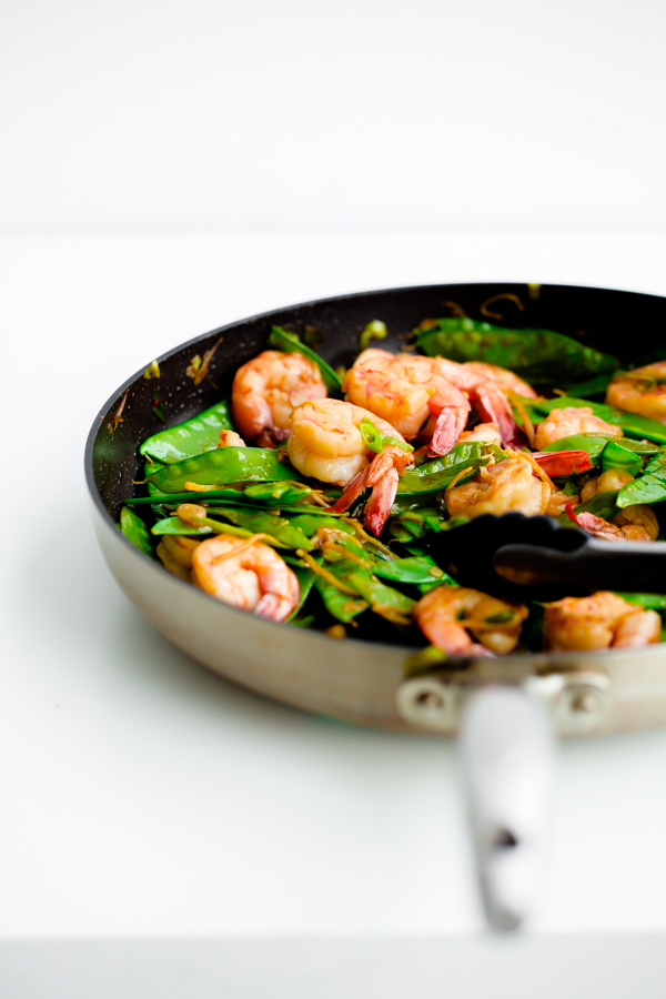 15 Minute Shrimp and Snow Pea Stir Fry