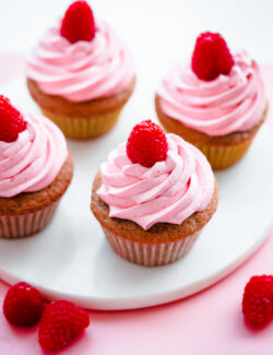 Roasted Raspberry Cupcakes