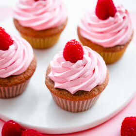 Roasted Raspberry Cupcakes