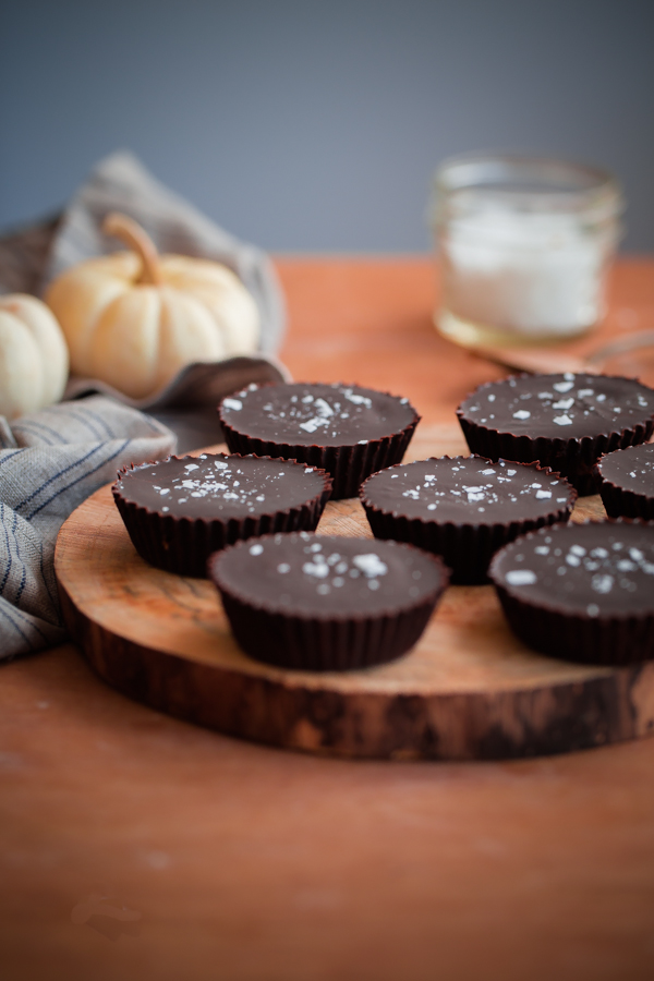 Homemade Cinnamon Almond Butter Chocolate Cups