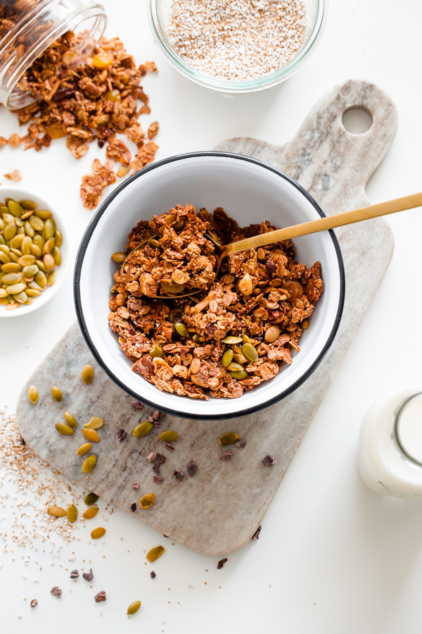 Mexican Granola with Cocao Nibs and Pumpkin Seeds