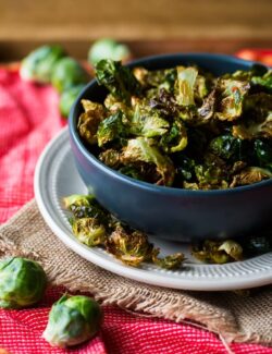 Fried Brussel Sprout Leaves with Chili and Lemon