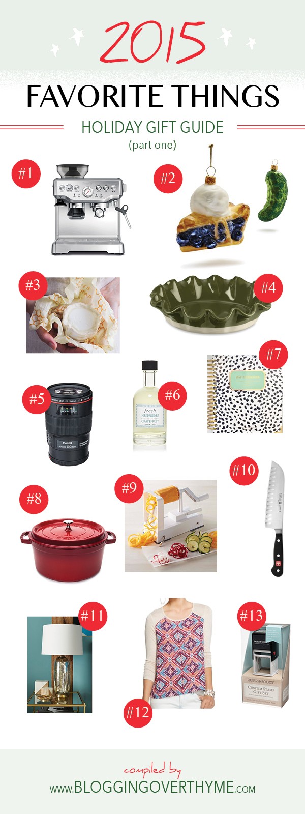 Favorite Things Holiday Gift Guide - 13 great gift ideas for the holiday season!