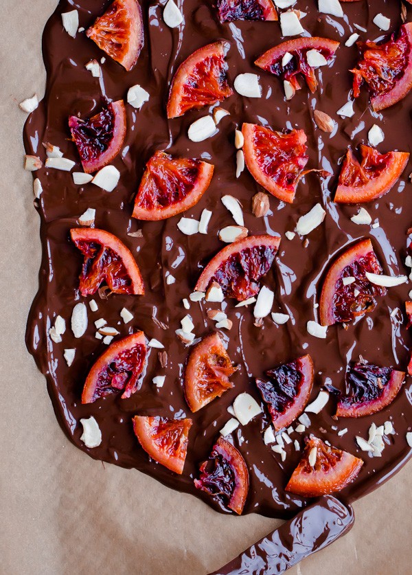 How to Make Blood Orange Chocolate Bark with Almonds