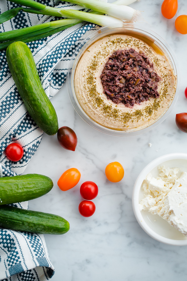 Greek-Style Potato Skins with Hummus