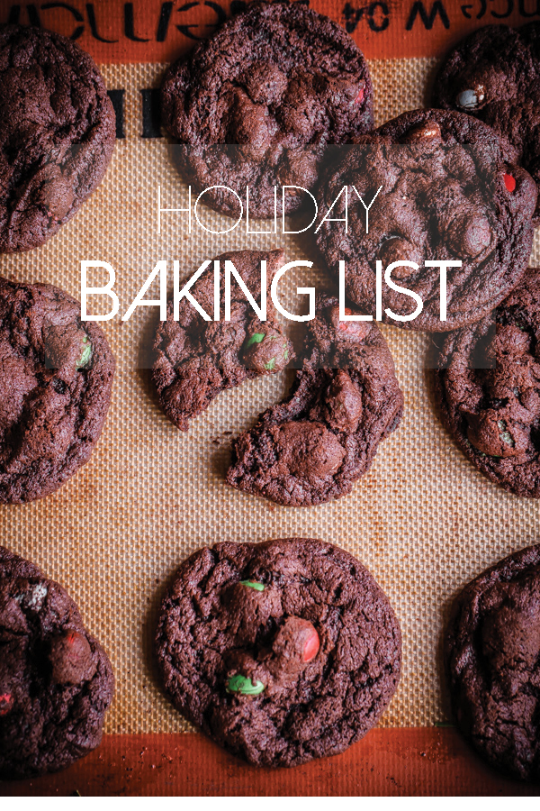 Holiday Baking List - a round-up of cookies and desserts for the holiday season!