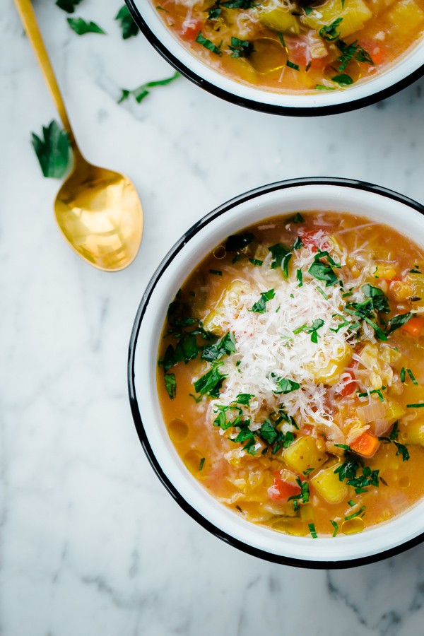 Slow Cooker Winter Vegetable Soup with Split Red Lentils