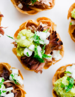 Slow Cooker Carnitas Taco Bites. Perfect for game day weekend!