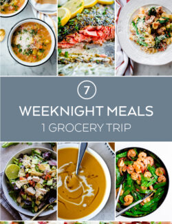 7 Weeknight Meals, 1 Grocery Trip, 1 Shopping List - a weekly meal plan that makes life easier!