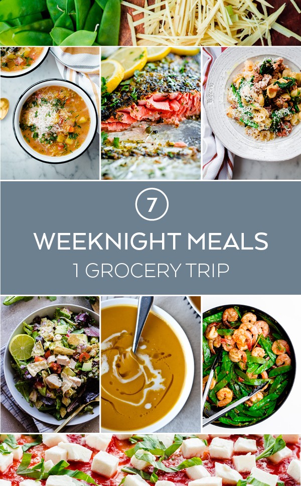 7 Weeknight Meals, 1 Grocery Trip - A Beautiful Plate