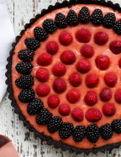 Triple-Citrus Tart with Chocolate Crust and Berries